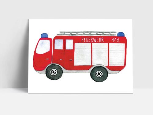 Postkarte, Feuerwehr