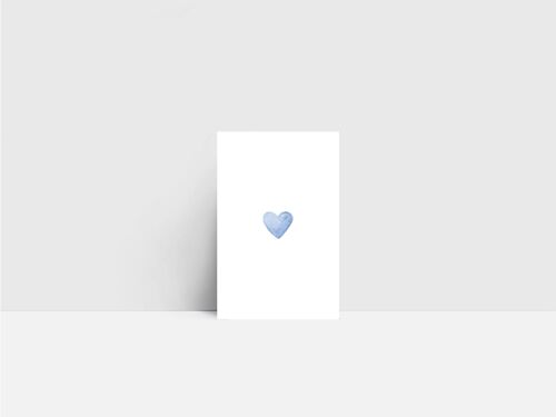 Mini-Karte, Herz, blau