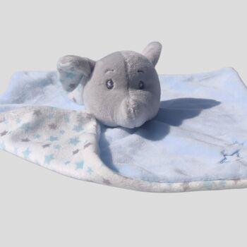 Matching blanket and rattle comforter | Blue 1