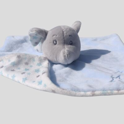 Matching blanket and rattle comforter | Blue