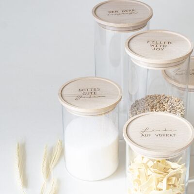 Various storage jars - 0.9l - The Lord provides