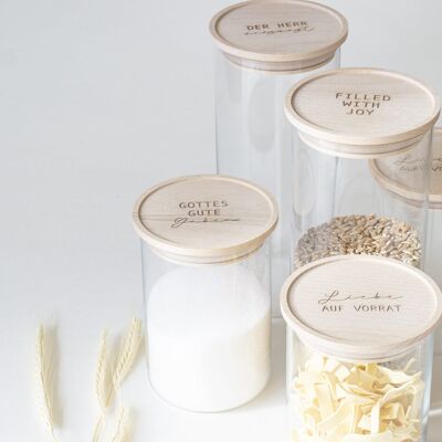 Various storage jars - 1.5l - The Lord provides