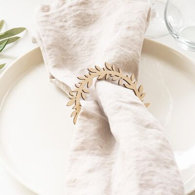 Set of 6 wreath-shaped napkin rings