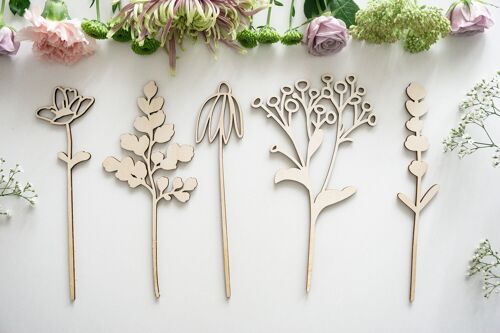 Caketopper-Set Wildflower