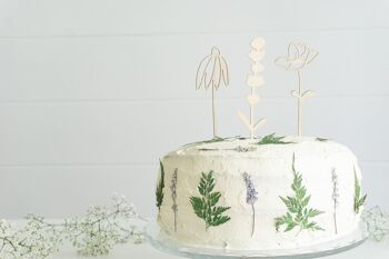 Ensemble de décorations de gâteau Wildflower 4