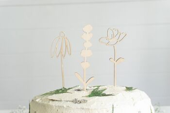 Ensemble de décorations de gâteau Wildflower 6