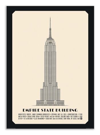 Art-Poster - Empire State Building - Lionel Darian W18955-A3 1