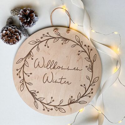 Christmas Wreath - Welcome Winter - 20cm