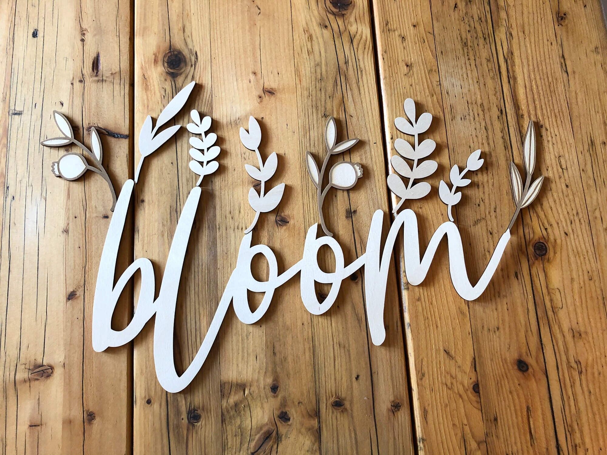 bloom lettering