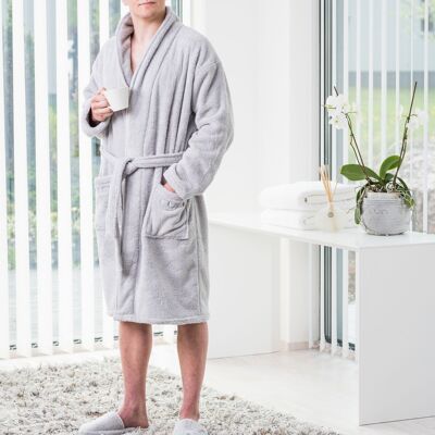 Bathrobe Unisex L (Large) Pearl Grey