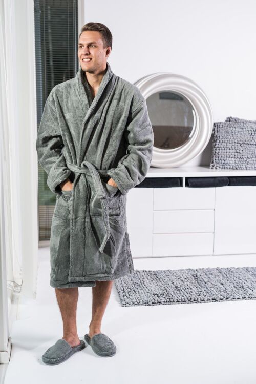 Bathrobe Unisex XL (Extra Large) Granite