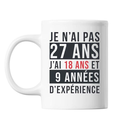 Mug 27 Ans Expérience Blanc