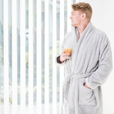 Bathrobe Unisex XL (Extra Large) Pearl Grey