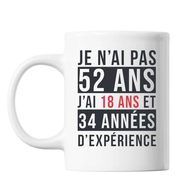 Mug 52 Ans Expérience Blanc