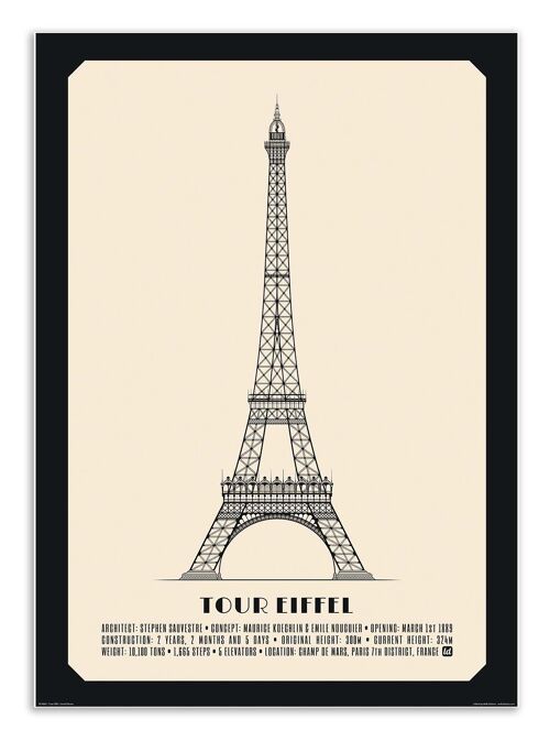 Art-Poster - Tour Eiffel - Lionel Darian W18963