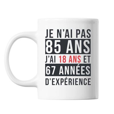 Taza 85 Años de Experiencia Blanco