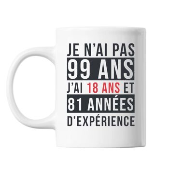 Mug 99 Ans Expérience Blanc 1