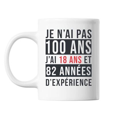 Taza 100 Años de Experiencia Blanca