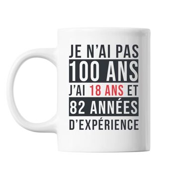 Mug 100 Ans Expérience Blanc 1