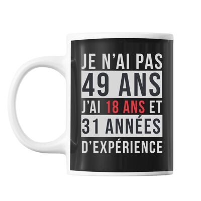 Taza 49 Años de Experiencia Negra