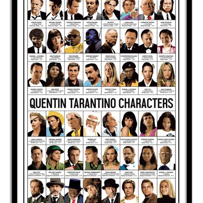 Art-Poster - Quentin Tarantino characters - Olivier Bourdereau W18965-A3