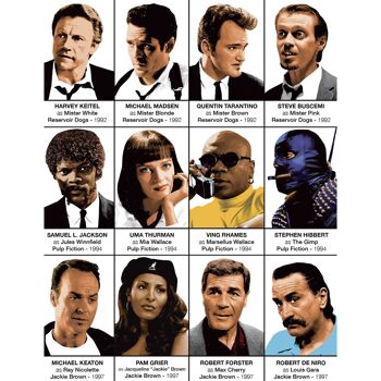 Art-Poster - Quentin Tarantino characters - Olivier Bourdereau W18965-A3 7