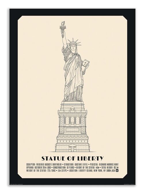 Art-Poster - Statue of liberty - Lionel Darian W18979