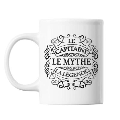 Mug Captain The Myth the Legend white