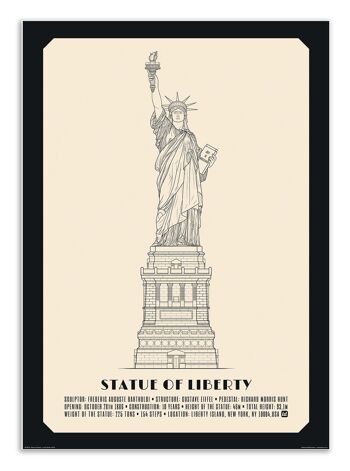 Art-Poster - Statue of liberty - Lionel Darian W18979-A3 1
