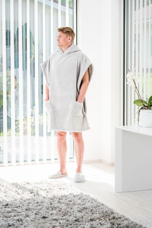 Poncho Towel L/XL, Pearl Grey