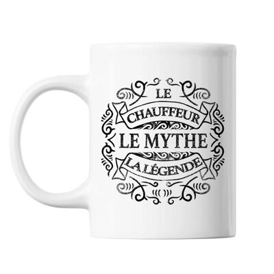 Mug Chauffeur Le Mythe la Légende blanc