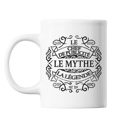 Mug Responsabile pubblicitario The Myth the Legend bianco