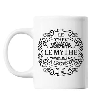 Mug Chef de rayon Le Mythe la Légende blanc 1