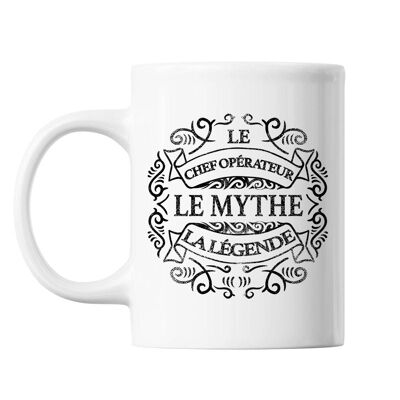 Taza Jefe operador El Mito la Leyenda blanca