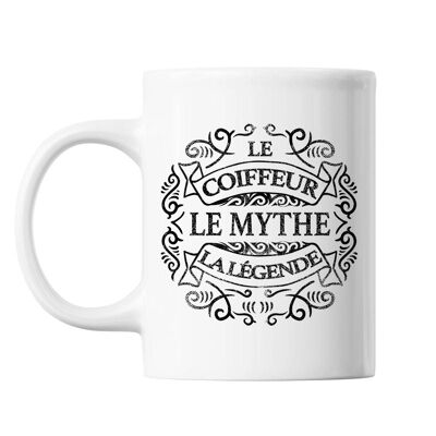Mug Coiffeur Le Mythe la Légende blanc