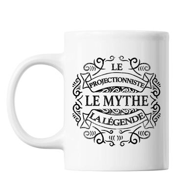 Mug Projectionniste Le Mythe la Légende blanc