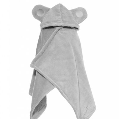 Asciugamano per bebè/mantello 0-5 anni. grigio perla