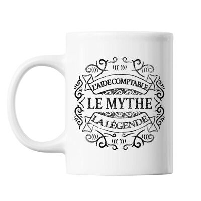 Mug Aide comptable Le Mythe la Légende blanc