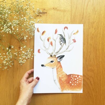The Tree Deer Art Print