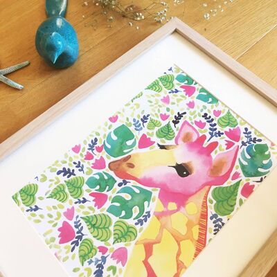 Giraffe-Kunstdruck