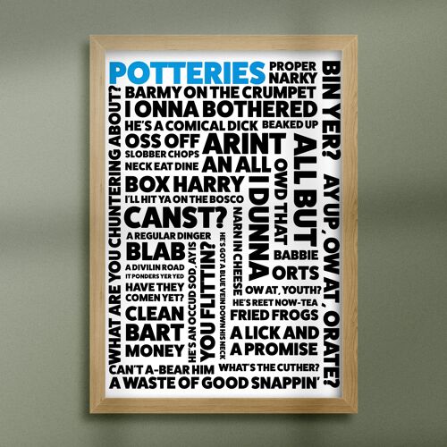 Potteries, Stoke dialect and sayings print