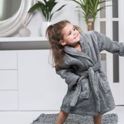 Kids Bathrobe 150 cm (10-12 yrs.) Granite