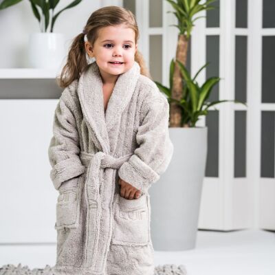 Kids Bathrobe 150 cm (10-12 yrs.) Pearl Grey