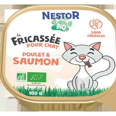 Fricassés - Fricassées chat saumon sans céréales 100g