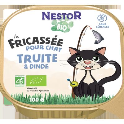 Fricassés - Fricassées Chat Dinde Truite 100g