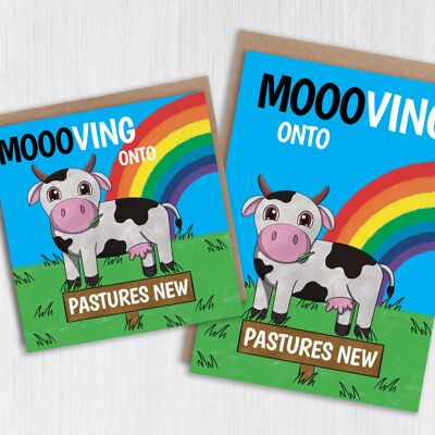 Funny cow new home, new job card: Moooving onto pastures new