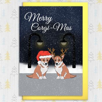 Carte de Noël drôle de Corgi : Merry Corgi-Mas 3