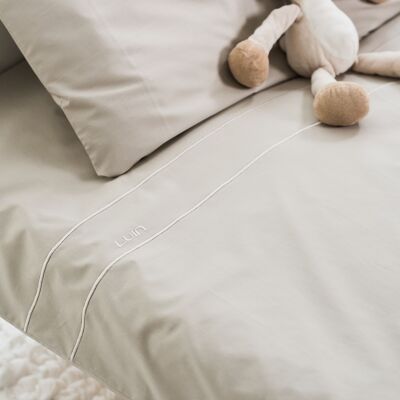 Parure de lit bébé Sanctuary - Taie d'oreiller et housse de couette 85x125 & 35x45 Sable
