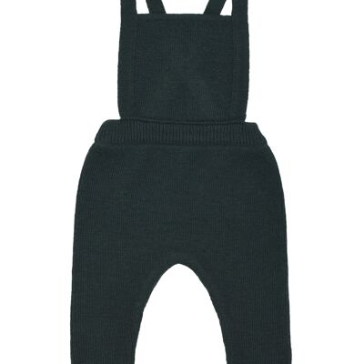 Gabin dungarees fir green knit 100% wool