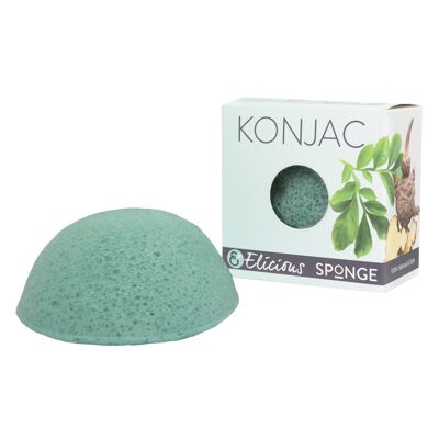 Esponja facial natural de Konjac Menta - antiinflamatoria